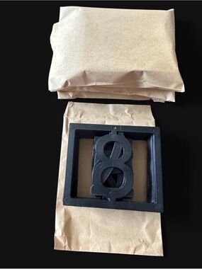 Black Plastic Numbers House Address Plaque Insert